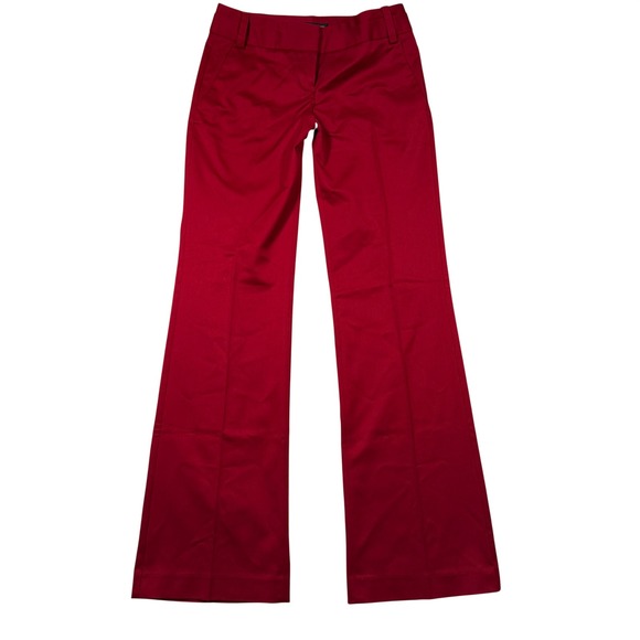 Express Design Studio Pants - Vintage Y2K Express Design Studio Womens 0 Red Low Rise Editor Flare Pants